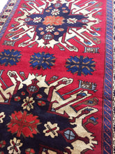 Load image into Gallery viewer, 5x8 Vintage Eastern Anatolian &#39;Kars&#39; Turkish Area Rug | Eagle Kazak Design Double Medallion Vibrant Colors Geometric Design | SKU 180
