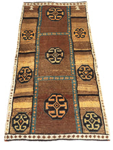 Load image into Gallery viewer, 4x7 Vintage Eastern Anatolian &#39;Kars&#39; Turkish Area Rug | Geometric Design Tribal Motifs Earthy Colors  | SKU 187
