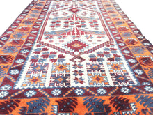 Load image into Gallery viewer, 4x6 Vintage Western Anatolian &#39;Yagcibedir&#39; Turkish Area Rug | Bold Medallion Design Light Field Vibrant Border  | SKU 202
