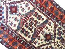 Load image into Gallery viewer, 4x6 Vintage Western Anatolian &#39;Yagcibedir&#39; Turkish Area Rug | Bold Medallion Design Light Field Vibrant Border  | SKU 202
