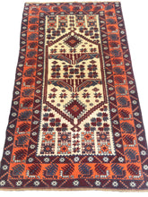 Load image into Gallery viewer, 4x6 Vintage Western Anatolian &#39;Yagcibedir&#39; Turkish Area Rug | Bold Medallion Design Light Field Vibrant Border  | SKU 202
