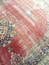 Load image into Gallery viewer, 8x11 Vintage Western Anatolian Oushak Style &#39;Demirci&#39; Turkish Area Rug | Intricate Medallion Spacious Field Muted Colors Floral Border  | SKU 203
