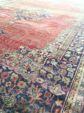 Load image into Gallery viewer, 8x11 Vintage Western Anatolian Oushak Style &#39;Demirci&#39; Turkish Area Rug | Intricate Medallion Spacious Field Muted Colors Floral Border  | SKU 203
