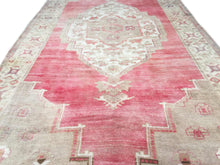 Load image into Gallery viewer, 5x12 Vintage Central Anatolian Oushak Style &#39;Taşpınar&#39; Turkish Area Rug | Bold Medallion Muted Colors Stylized Border | SKU 207
