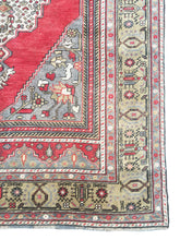 Load image into Gallery viewer, 6x10 Vintage Central Anatolian Oushak Style &#39;Taşpınar&#39; Turkish Area Rug | Bold Medallion Muted Colors Stylized Border | SKU 210
