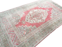 Load image into Gallery viewer, 6x11 Vintage Central Anatolian Oushak Style &#39;Taşpınar&#39; Turkish Area Rug | Bold Medallion Warm Muted Colors Floral Embellishments Stylized Border | SKU 215
