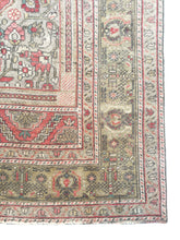 Load image into Gallery viewer, 7x12 Vintage Central Anatolian Oushak Style &#39;Taşpınar&#39; Turkish Area Rug | Diamond Medallion Warm Muted Colors Floral Embellishments Stylized Border | SKU 216
