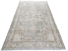 Load image into Gallery viewer, 4x7 Vintage Central Anatolian Oushak Style &#39;Isparta&#39; Turkish Area Rug | Bold Medallion Intricate Design Muted Colors Stylized Border | SKU 221
