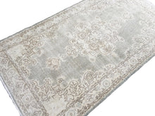 Load image into Gallery viewer, 4x7 Vintage Central Anatolian Oushak Style &#39;Isparta&#39; Turkish Area Rug | Bold Medallion Intricate Design Muted Colors Stylized Border | SKU 221
