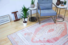 Load image into Gallery viewer, 4x7 Vintage Central Anatolian Oushak Style &#39;Taspinar&#39; Turkish Area Rug | Traditional Medallion Design Earthy Muted Colors | SKU 225
