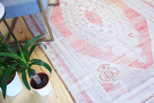 Load image into Gallery viewer, 4x7 Vintage Central Anatolian Oushak Style &#39;Taspinar&#39; Turkish Area Rug | Traditional Medallion Design Earthy Muted Colors | SKU 225
