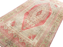 Load image into Gallery viewer, 6x10 Vintage Central Anatolian Oushak Style &#39;Taşpınar&#39; Turkish Area Rug | Bold Medallion Warm Muted Colors Stylized Borders | SKU 237
