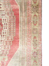 Load image into Gallery viewer, 6x10 Vintage Central Anatolian Oushak Style &#39;Taşpınar&#39; Turkish Area Rug | Bold Medallion Warm Muted Colors Stylized Borders | SKU 237
