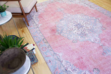Load image into Gallery viewer, 7x11 Vintage Western Anatolian Oushak Style &#39;Isparta&#39; Turkish Area Rug | Bold Medallion Spacious Field Muted Colors Floral Corner and Border Design | SKU 263
