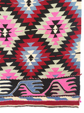 Load image into Gallery viewer, 6x10 Vintage Western Anatolian Turkish Kilim Area Rug | Staggered Symmetrical Tribal Motifs Vibrant Colors | SKU 273
