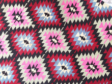 Load image into Gallery viewer, 6x10 Vintage Western Anatolian Turkish Kilim Area Rug | Staggered Symmetrical Tribal Motifs Vibrant Colors | SKU 273
