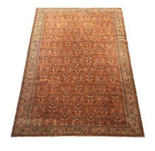 Load image into Gallery viewer, 9x14 Vintage Central Anatolian &#39;Kayseri&#39; Turkish Area Rug | Allover Stylized Floral Design on Earthy Field Intricate Border | SKU 275

