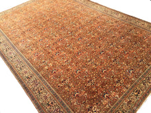 Load image into Gallery viewer, 9x14 Vintage Central Anatolian &#39;Kayseri&#39; Turkish Area Rug | Allover Stylized Floral Design on Earthy Field Intricate Border | SKU 275
