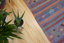 Load image into Gallery viewer, 6x10 Vintage Anatolian Wool Turkish Kilim Area Rug | Stripe design muted colors tribal motifs | SKU 361

