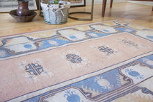 Load image into Gallery viewer, 4x7 Vintage Western Anatolian &#39;Milas&#39; Turkish Area Rug | Spacious Unique Field with Repeating Motifs | SKU 370
