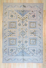 Load image into Gallery viewer, 7X10 Vintage Western Anatolian Oushak Style &#39;Canakkale&#39; Turkish Area Rug Traditional geometric design rich field geometric border | SKU 382
