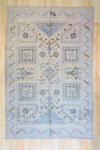 Load image into Gallery viewer, 7X10 Vintage Western Anatolian Oushak Style &#39;Canakkale&#39; Turkish Area Rug Traditional geometric design rich field geometric border | SKU 382
