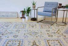 Load image into Gallery viewer, 7X10 Vintage Western Anatolian Oushak Style &#39;Canakkale&#39; Turkish Area Rug Traditional geometric design rich field geometric border | SKU 382
