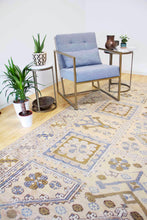 Load image into Gallery viewer, 7X10 Vintage Western Anatolian Oushak Style &#39;Canakkale&#39; Turkish Area Rug Traditional geometric design rich field geometric border | SKU 382
