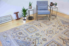 Load image into Gallery viewer, 7X10 Vintage Western Anatolian Oushak Style &#39;Canakkale&#39; Turkish Area Rug Traditional geometric design rich field geometric border | SKU 382
