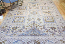 Load image into Gallery viewer, 7X10 Vintage Western Anatolian Oushak Style &#39;Canakkale&#39; Turkish Area Rug Traditional geometric design rich field geometric border | SKU 382
