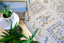 Load image into Gallery viewer, 7X10 Vintage Western Anatolian Oushak Style &#39;Canakkale&#39; Turkish Area Rug Traditional geometric design rich field geometric border | SKU 382
