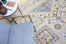 Load image into Gallery viewer, 7X10 Vintage Western Anatolian Oushak Style &#39;Canakkale&#39; Turkish Area Rug Traditional geometric design rich field geometric border | SKU 382
