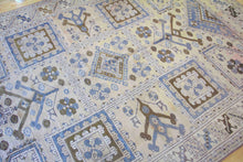 Load image into Gallery viewer, 7X10 Vintage Western Anatolian Oushak Style &#39;Canakkale&#39; Turkish Area Rug Traditional geometric design rich field geometric border | SKU 382
