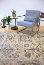 Load image into Gallery viewer, 7X10 Vintage Western Anatolian Oushak Style &#39;Canakkale&#39; Turkish Area Rug Traditional geometric design rich field geometric border | SKU 382
