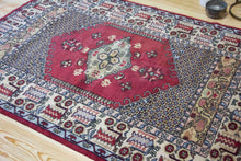 Load image into Gallery viewer, 5x7 Vintage Central Anatolian &#39;Kula&#39; Turkish Area Rug | Bold medallion geometric design earthy colors | SKU 410
