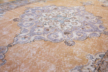 Load image into Gallery viewer, 7x10 Vintage Central Anatolian Oushak Style &#39;Isparta&#39; Turkish Area Rug | Bold medallion geometric floral design | SKU 423
