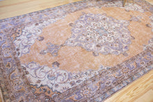 Load image into Gallery viewer, 7x10 Vintage Central Anatolian Oushak Style &#39;Isparta&#39; Turkish Area Rug | Bold medallion geometric floral design | SKU 423
