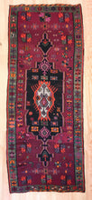 Load image into Gallery viewer, 5x11 Vintage Eastern Anatolian &#39;Kars&#39; Turkish Kilim Rug | Bold Medallion with Scattered Tribal Motifs | SKU 428
