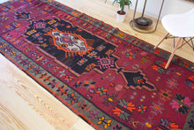 Load image into Gallery viewer, 5x11 Vintage Eastern Anatolian &#39;Kars&#39; Turkish Kilim Rug | Bold Medallion with Scattered Tribal Motifs | SKU 428
