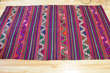 Load image into Gallery viewer, 6x10 Vintage Anatolian Turkish Kilim Area Rug | Strips with bold colors and tribal symbols | SKU 458
