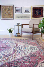 Load image into Gallery viewer, 7x10 Vintage Central Anatolian &#39;Kayseri&#39; Turkish Area Rug | Unique floral design bold medallion almond field | SKU 474
