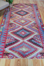 Load image into Gallery viewer, 6x11 Vintage Anatolian Turkish Kilim Area Rug | Multiple medallion design staggered tribal symbols | SKU 481
