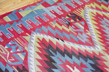 Load image into Gallery viewer, 6x11 Vintage Anatolian Turkish Kilim Area Rug | Multiple medallion design staggered tribal symbols | SKU 481
