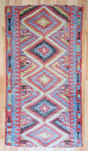 Load image into Gallery viewer, 6x11 Vintage Anatolian Turkish Kilim Area Rug | Multiple medallion design staggered tribal symbols | SKU 481
