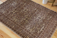 Load image into Gallery viewer, 4x6 Vintage Central Anatolian &#39;Kayseri&#39; Turkish Area Rug | Geometric design natural earthy colors  | SKU 490
