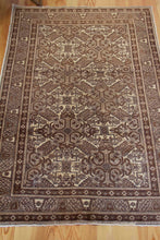 Load image into Gallery viewer, 4x6 Vintage Central Anatolian &#39;Kayseri&#39; Turkish Area Rug | Geometric design natural earthy colors  | SKU 490
