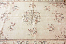Load image into Gallery viewer, 6x9 Vintage Central Anatolian Oushak Style Turkish Area Rug | Geometric medallion spacious field muted colors | SKU 499
