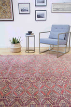 Load image into Gallery viewer, 8x12 Vintage Central Anatolian &#39;Kayseri&#39; Turkish Area Rug | Alternating repeating geometric diamonds vibrant colors | SKU 503
