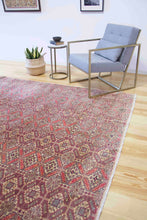Load image into Gallery viewer, 8x12 Vintage Central Anatolian &#39;Kayseri&#39; Turkish Area Rug | Alternating repeating geometric diamonds vibrant colors | SKU 503
