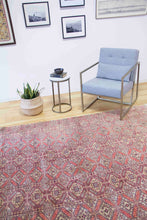 Load image into Gallery viewer, 8x12 Vintage Central Anatolian &#39;Kayseri&#39; Turkish Area Rug | Alternating repeating geometric diamonds vibrant colors | SKU 503
